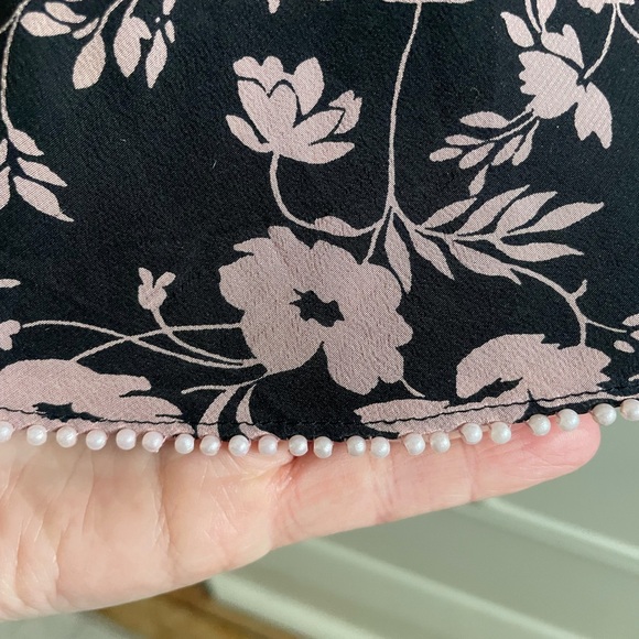 Y2K Anne Carson silk floral mini skirt-size 6 - Picture 6 of 11